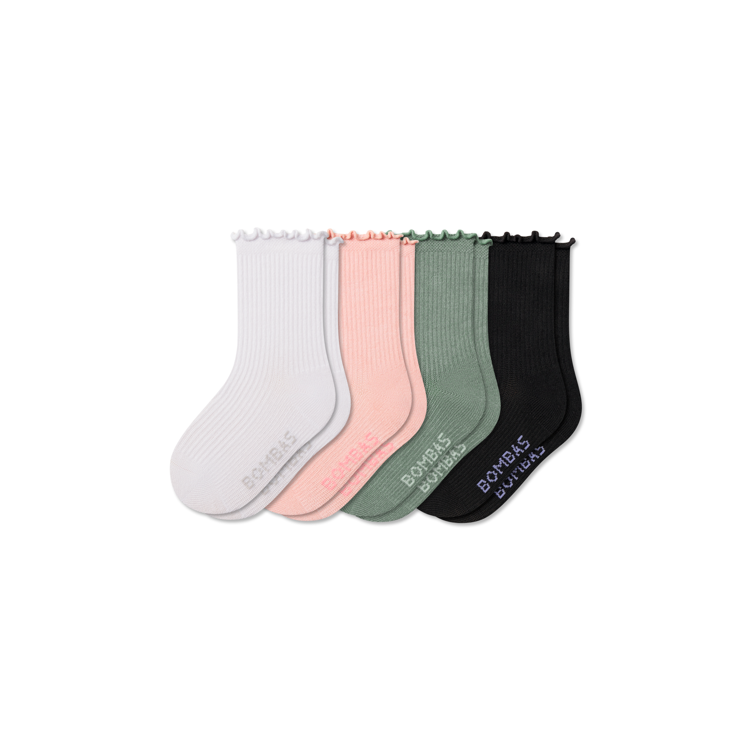 Junior Ruffle Rib Sock 4-Pack