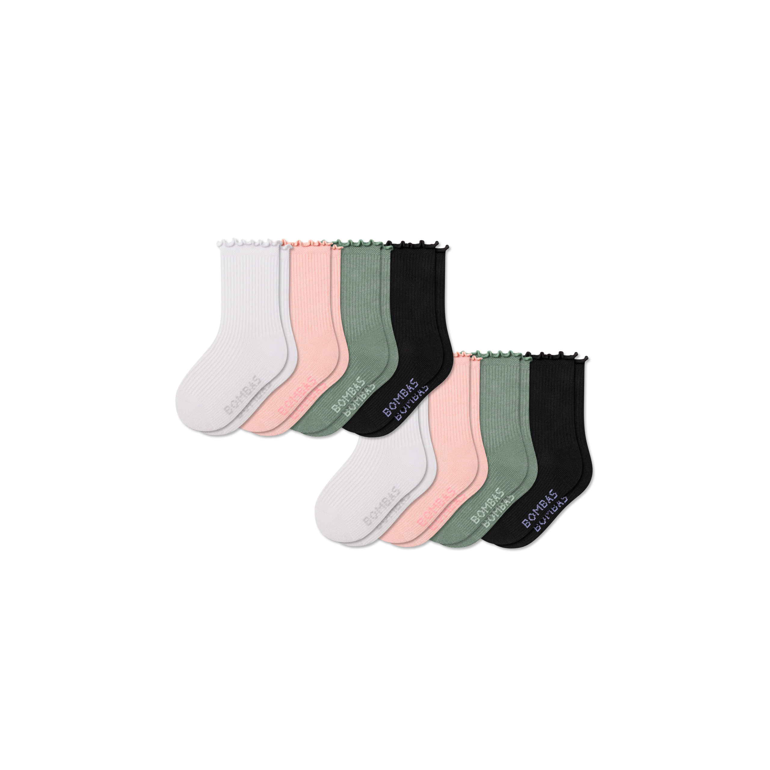 Junior Ruffle Rib Sock 8-Pack