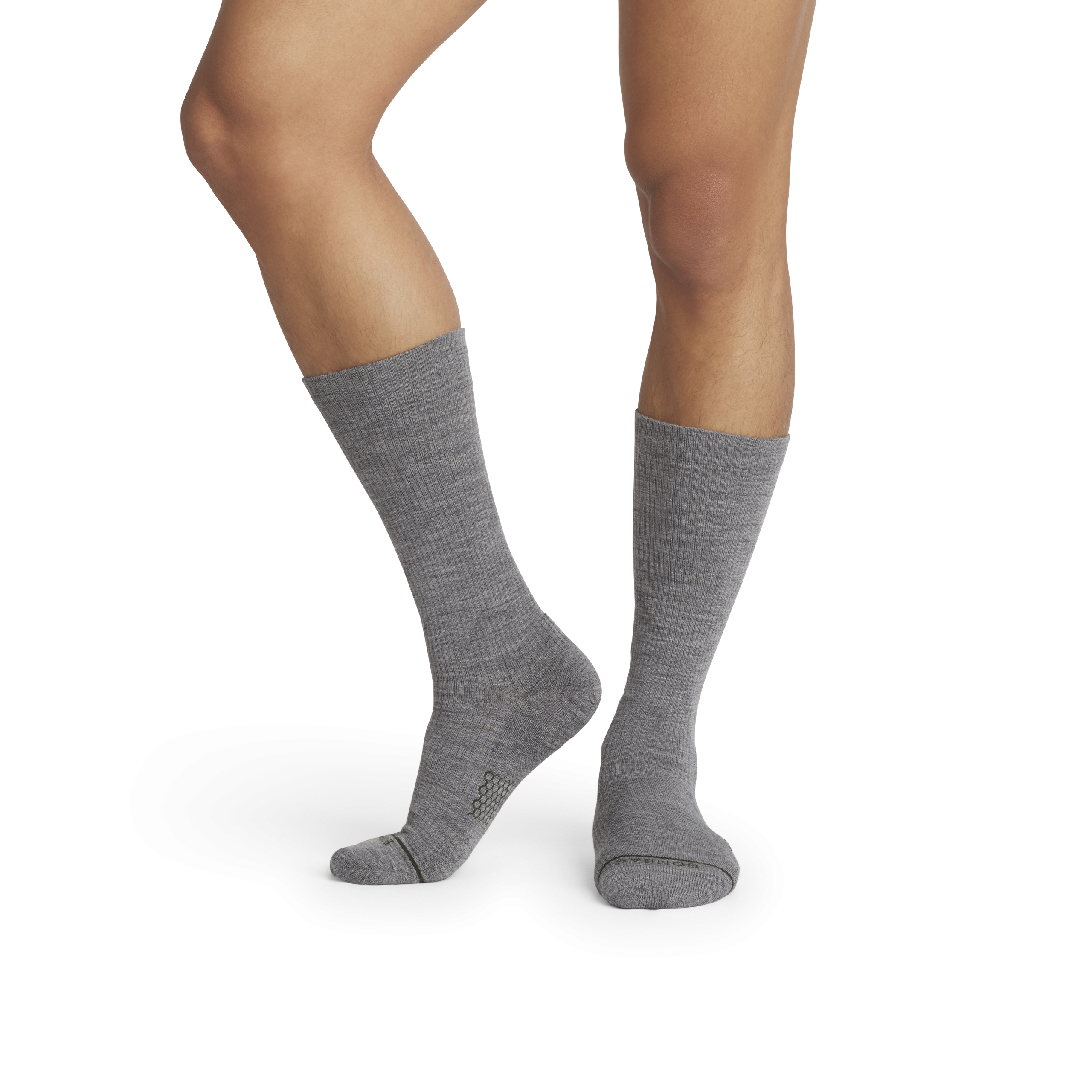 Men's Merino Wool Blend Modern Rib Calf Sock 4-Pack - Image 3