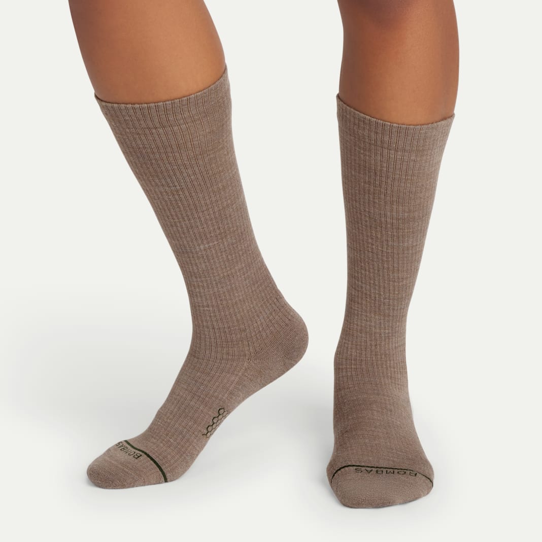 Women's Merino Wool Blend Modern Rib Calf Sock 4-Pack - Image 4