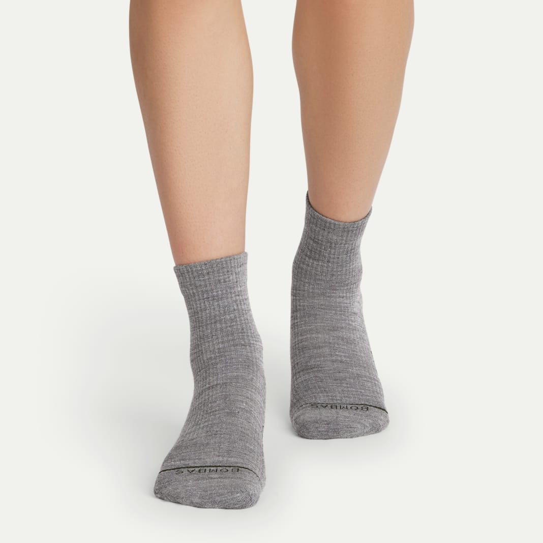 Women's Merino Wool Blend Modern Rib Quarter Sock 4-Pack - Image 4