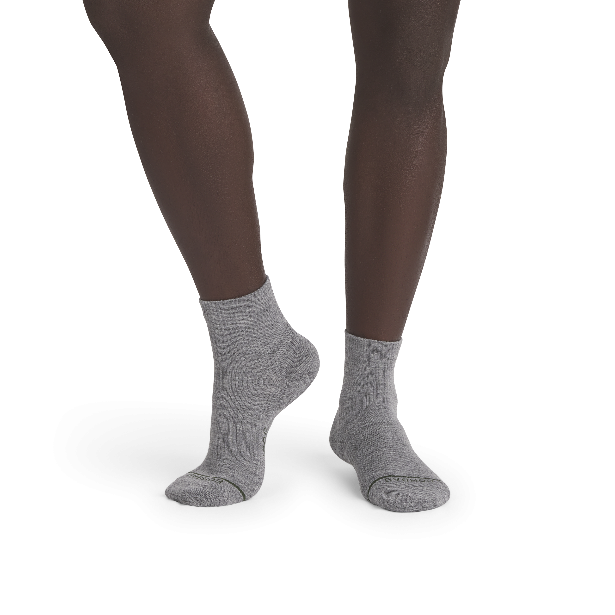 Men's Merino Wool Blend Modern Rib Quarter Socks - Image 2