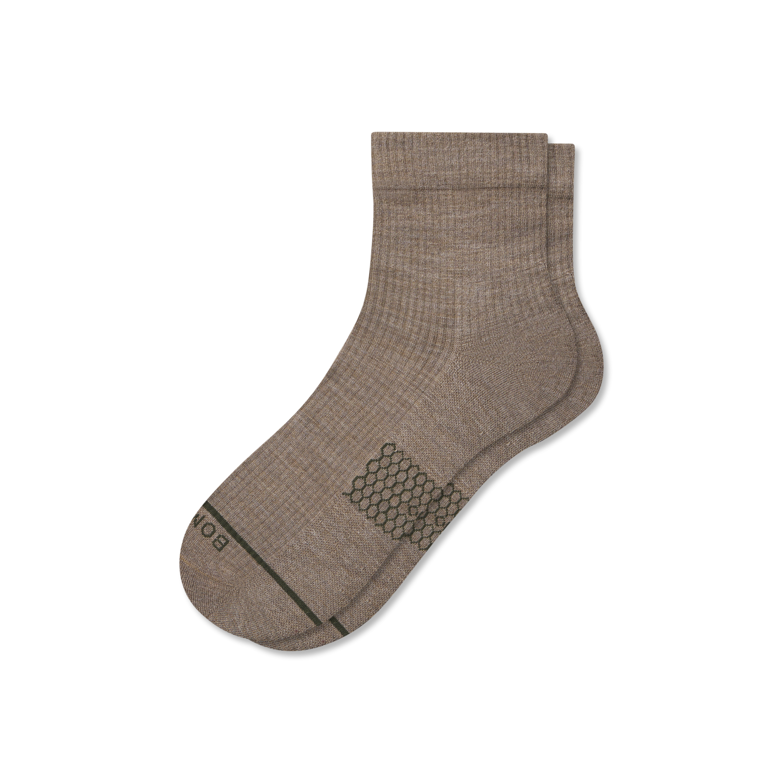 Men's Merino Wool Blend Modern Rib Quarter Socks - Image 4