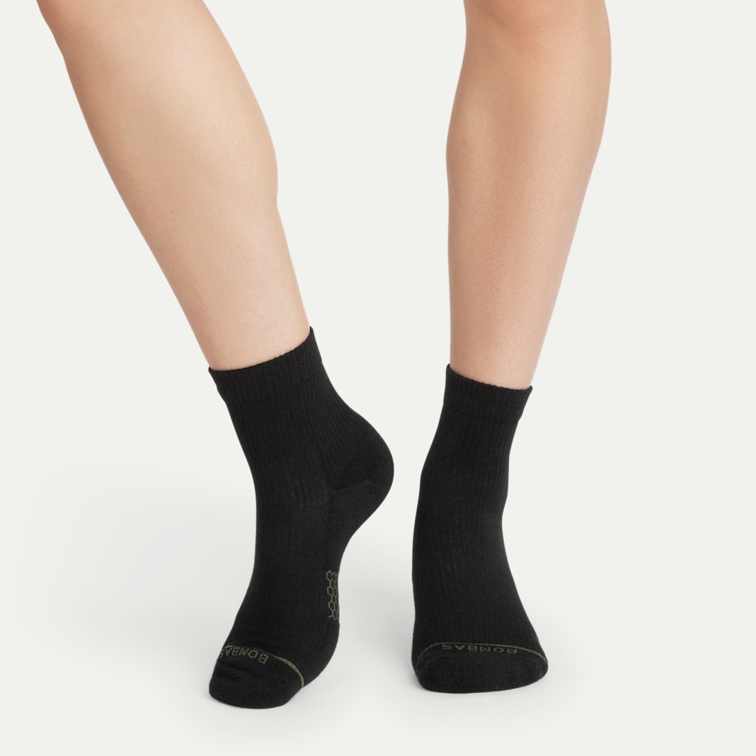 Women's Merino Wool Blend Modern Rib Quarter Sock 4-Pack - Image 6