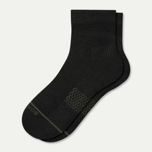 Women's Merino Wool Blend Modern Rib Quarter Socks