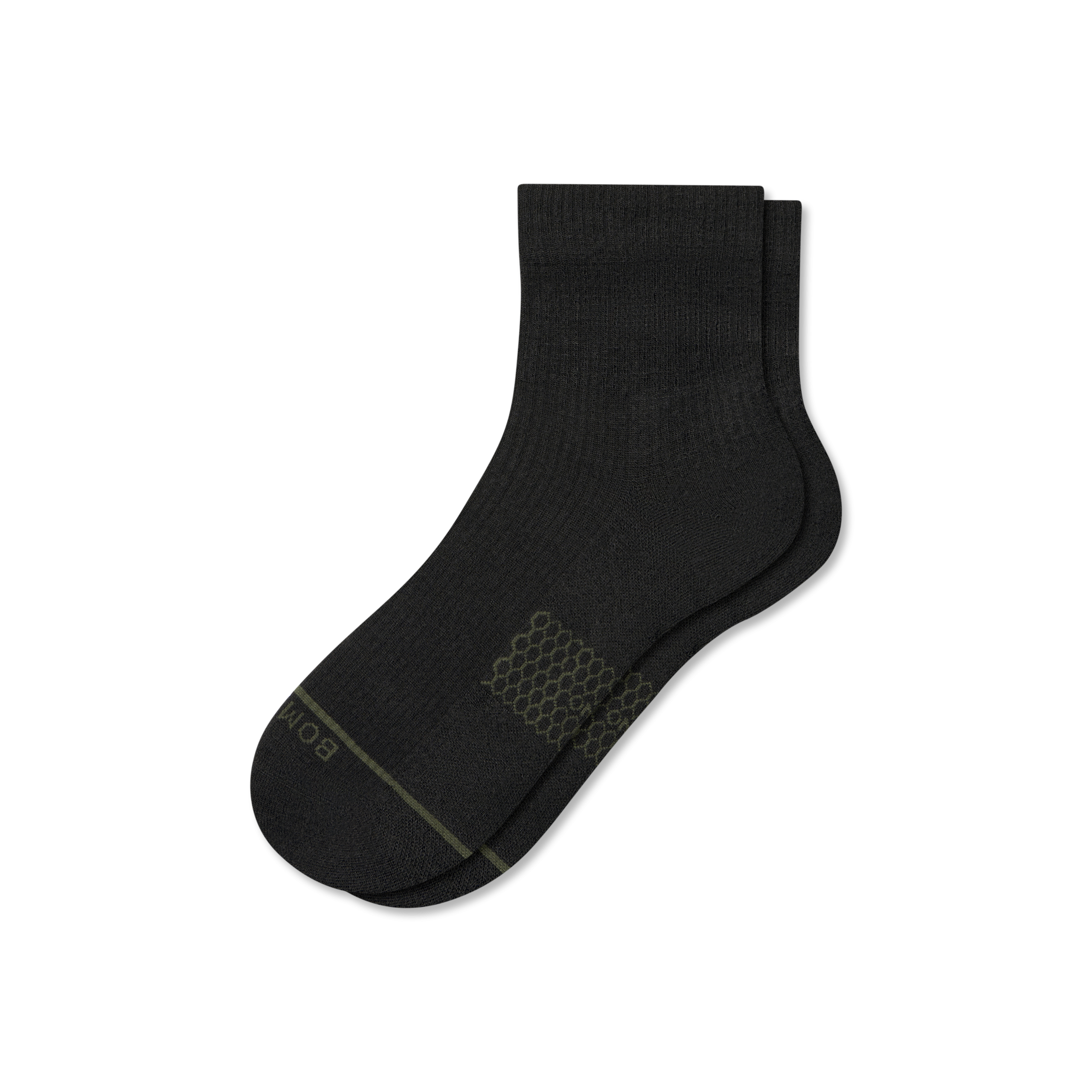 Men's Merino Wool Blend Modern Rib Quarter Socks - Image 3