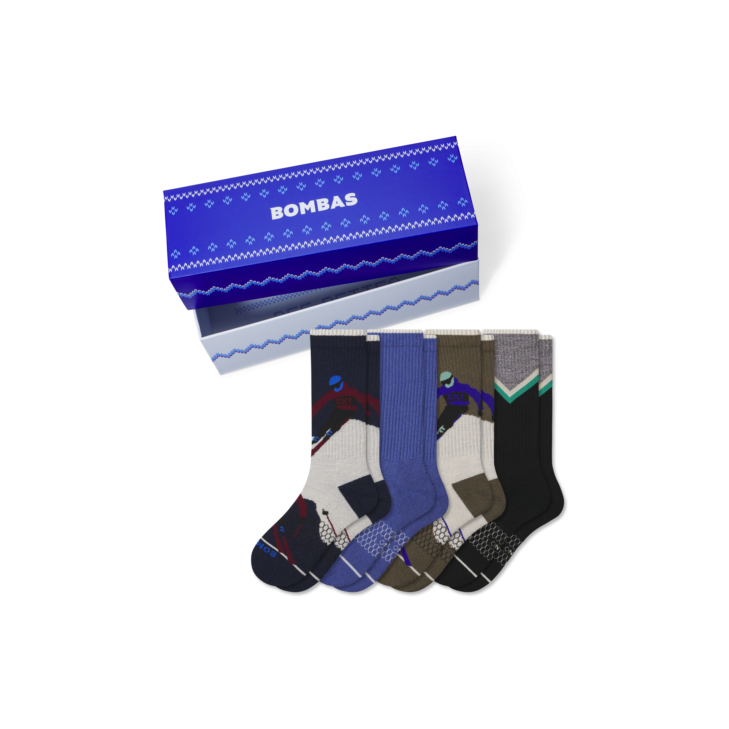 Men's Merino Wool Blend Calf Sock 4-Pack Gift Box