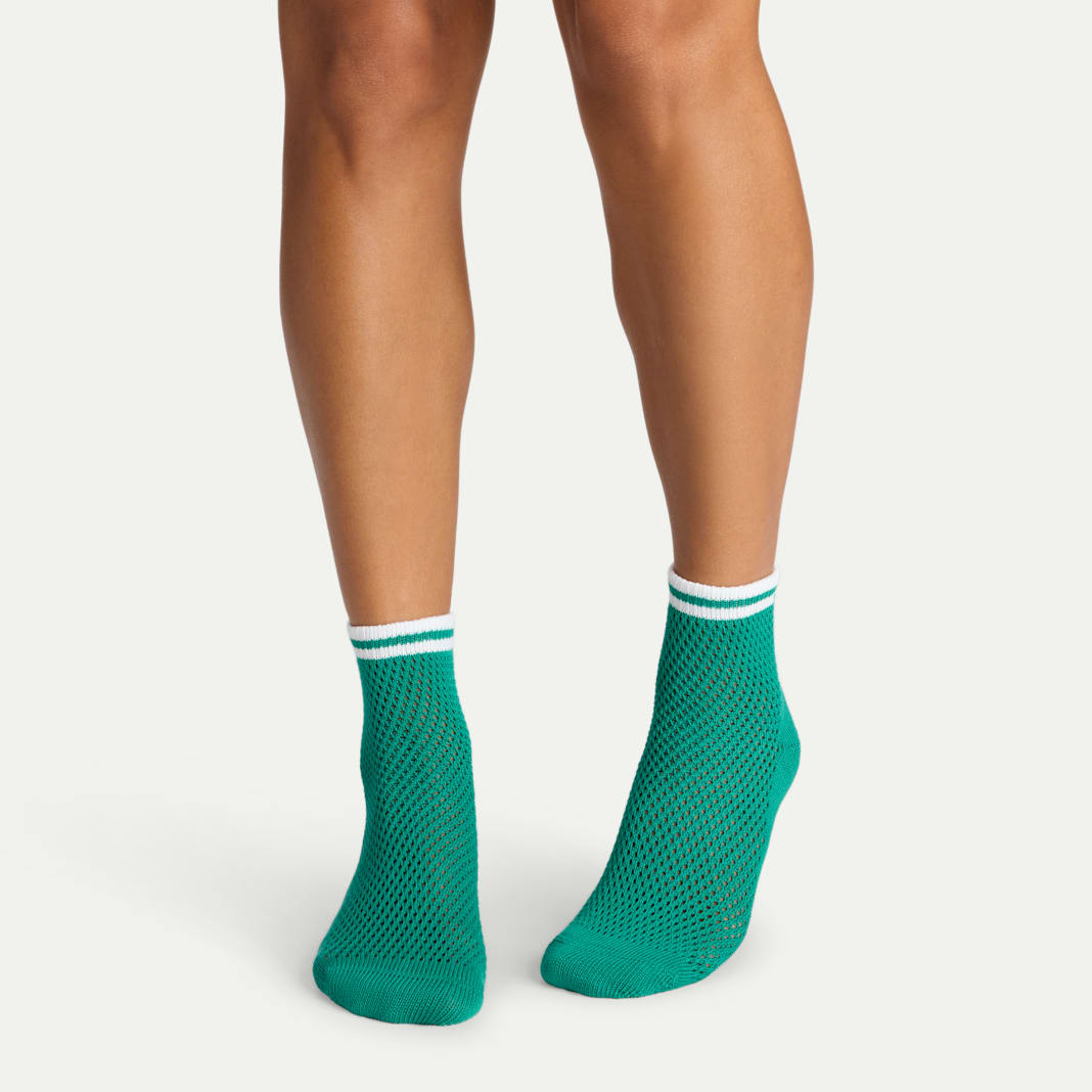 Women's Vintage Stripes Open Knit Quarter Sock 4-Pack - Image 3