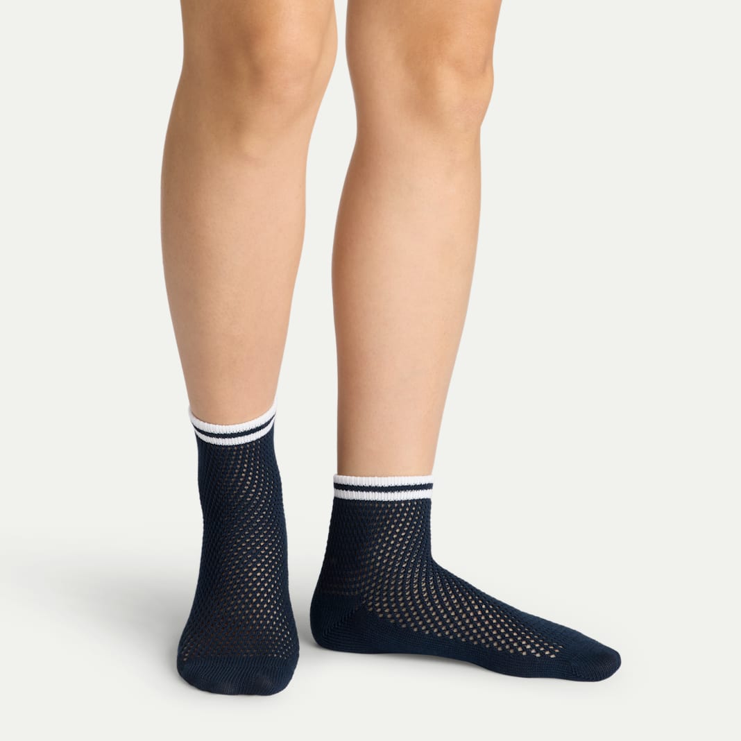 Women's Vintage Stripes Open Knit Quarter Sock 4-Pack - Image 5