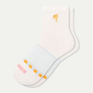 Women's Beach Day Embroidered Quarter Socks