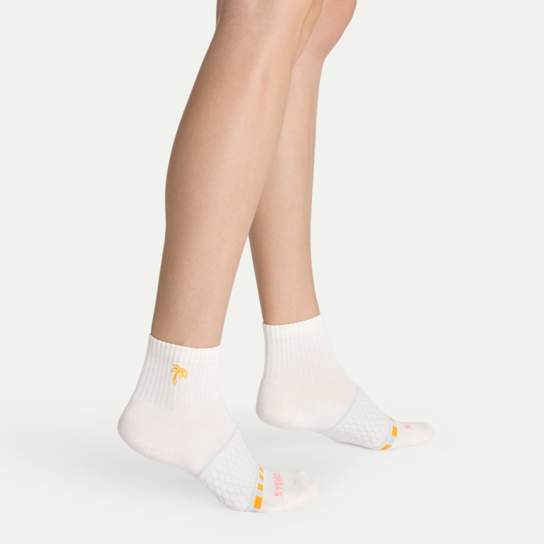 Women's Beach Day Embroidered Quarter Socks - Image 3