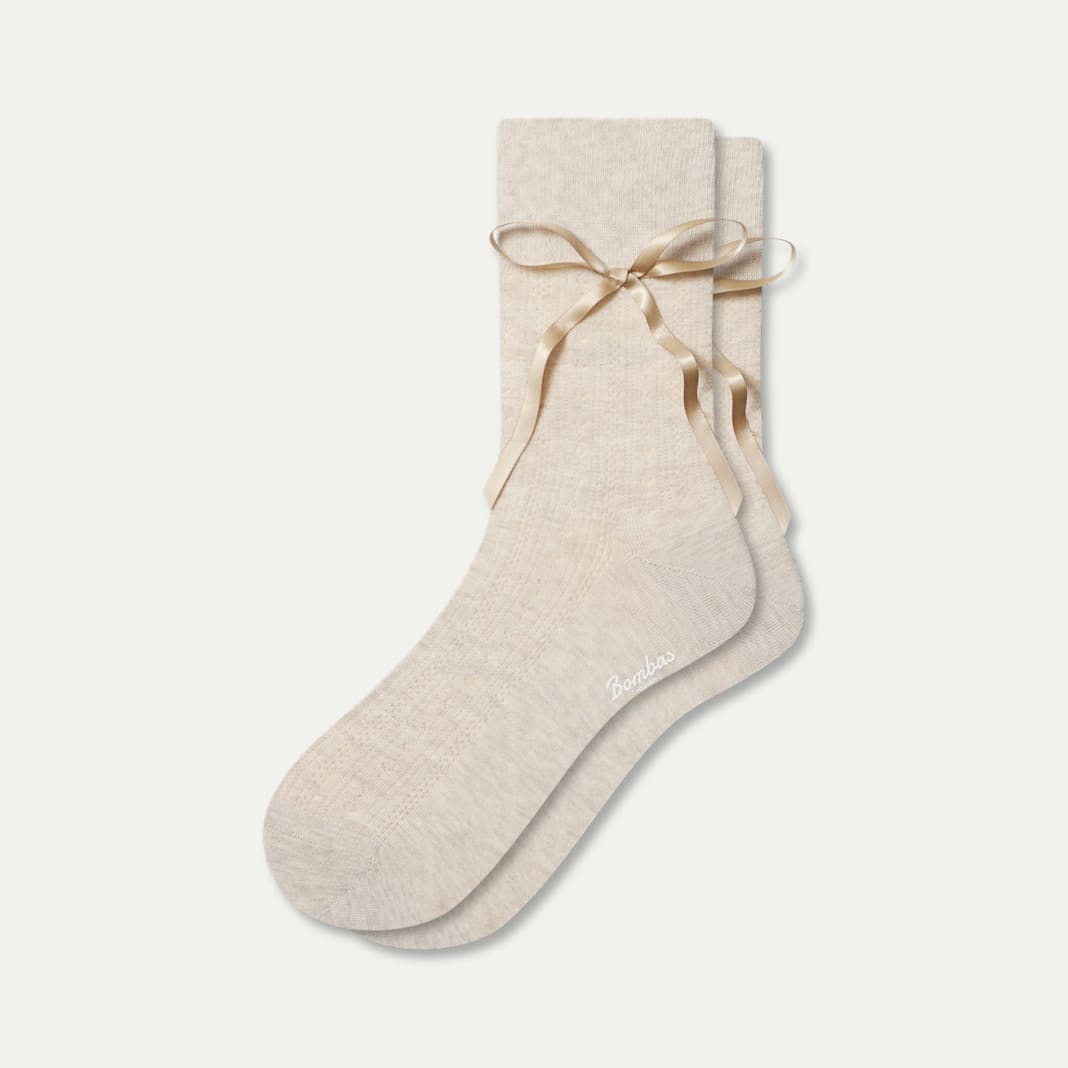 Women’s Pointelle Bow Half Calf Socks - Image 6