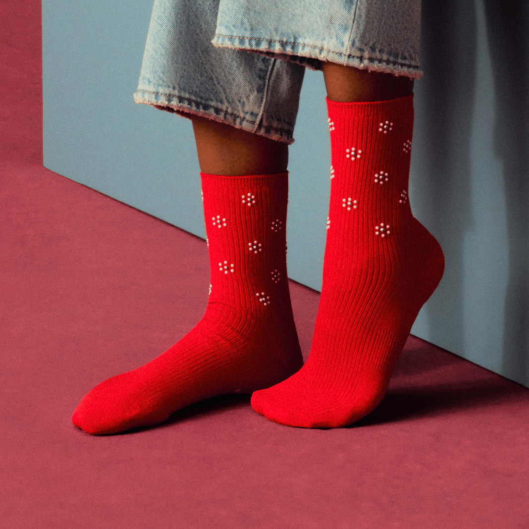Women's Pearl Half Calf Socks - Image 4