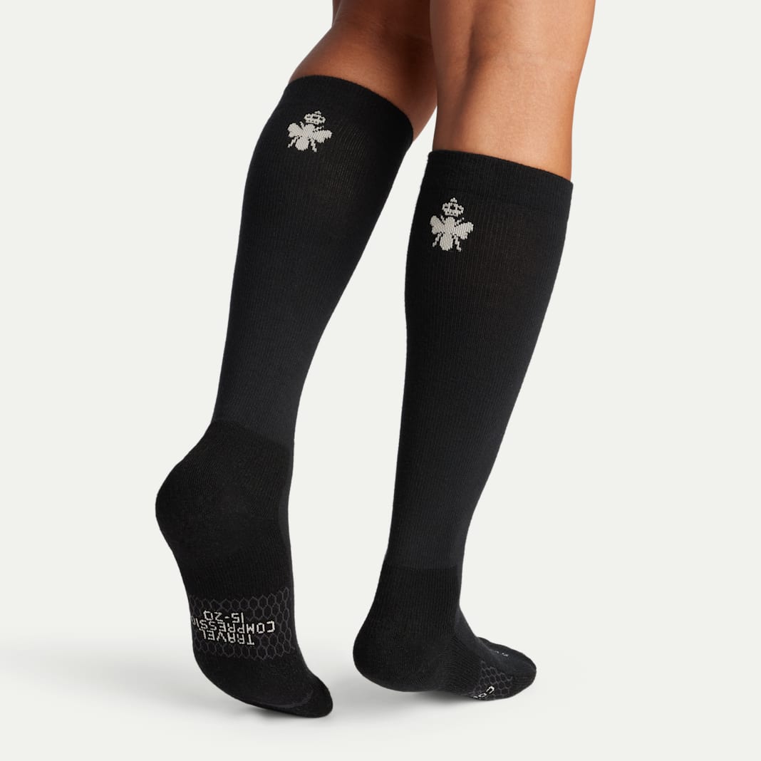 Women's Travel Compression Knee High Socks (15–20mmHg) - Image 3