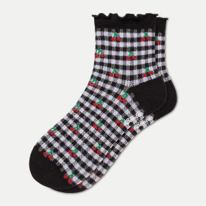 Women's Ruffle Rib Quarter Socks