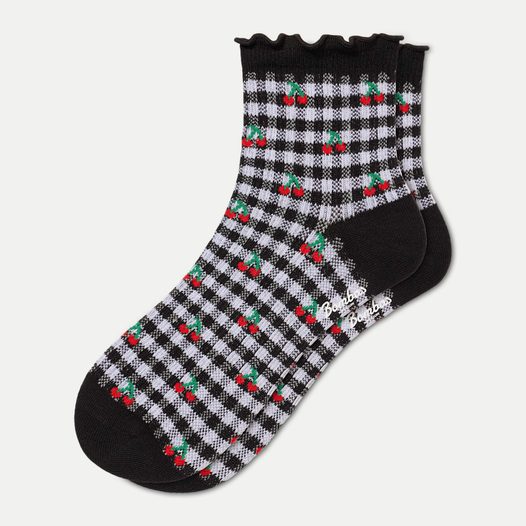 Women's Ruffle Rib Quarter Socks