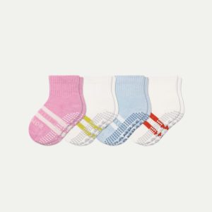 Toddler Solids Gripper Calf Sock 4-Pack