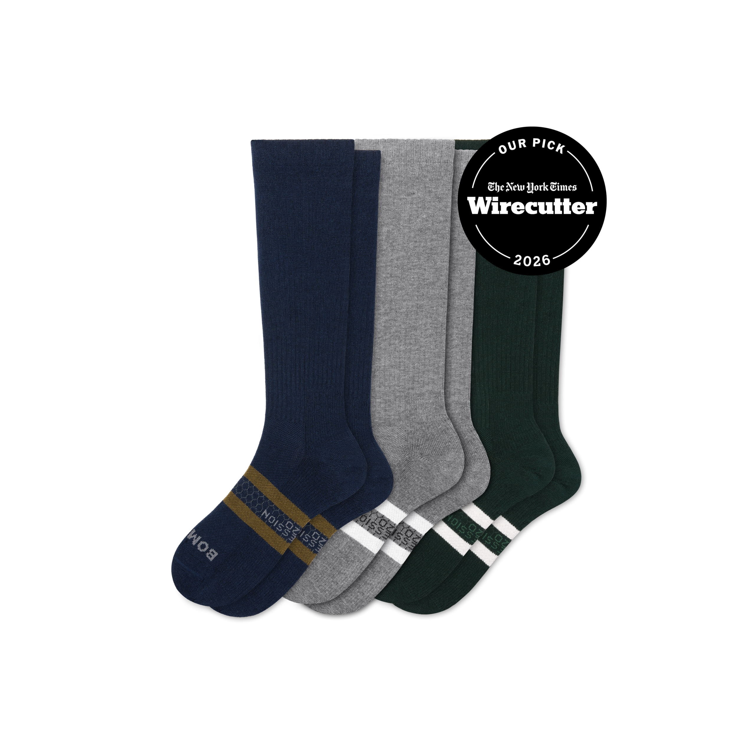 Men's Everyday Compression Knee High Sock 3-Pack (15-20mmHg)