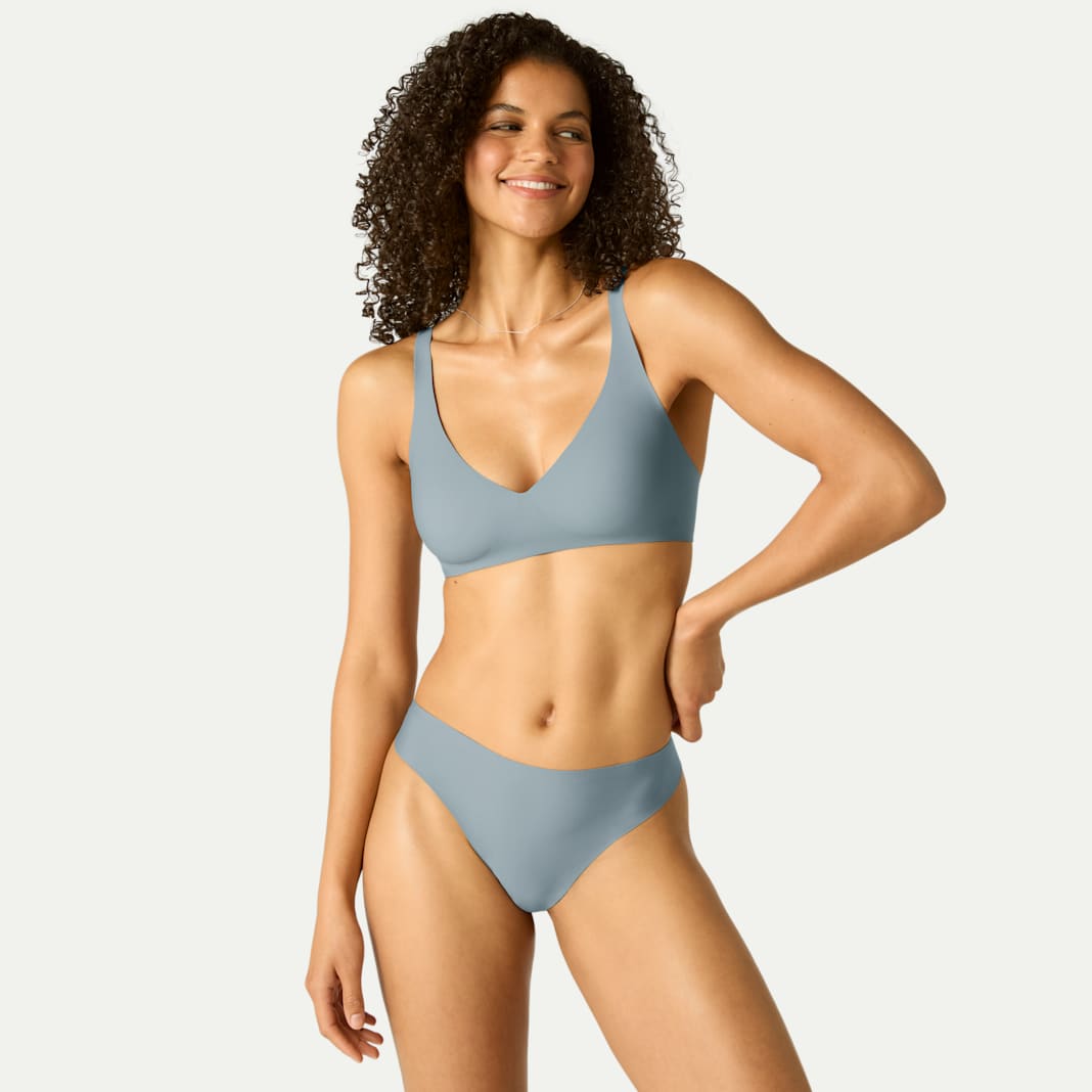 Women’s No Show Plunge Bralette + Thong Pack - Image 2