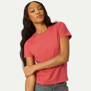Women's Pima Cotton Slim Crew Neck T-Shirt