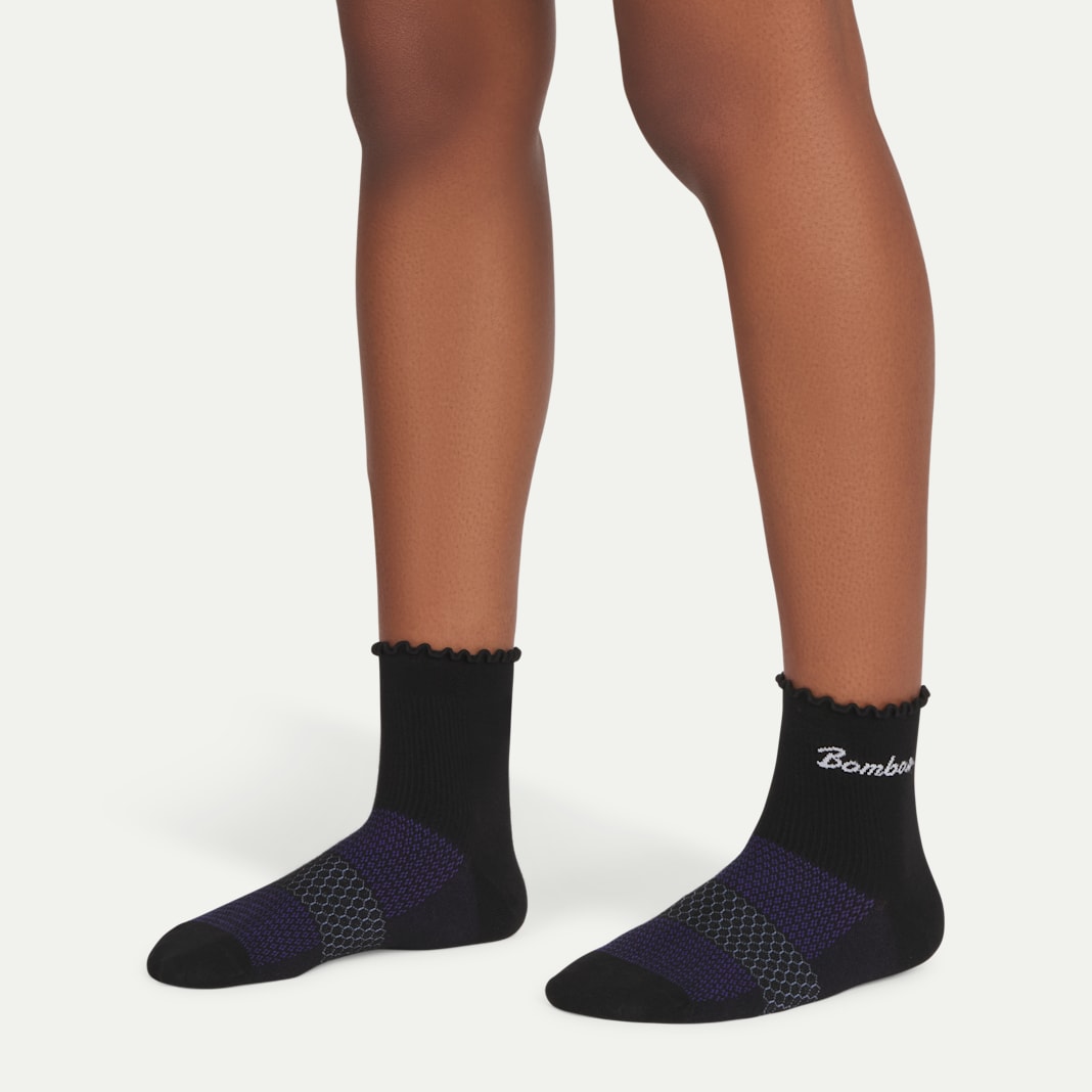 Women’s UltraLite Ruffle Sport Quarter Socks - Image 2