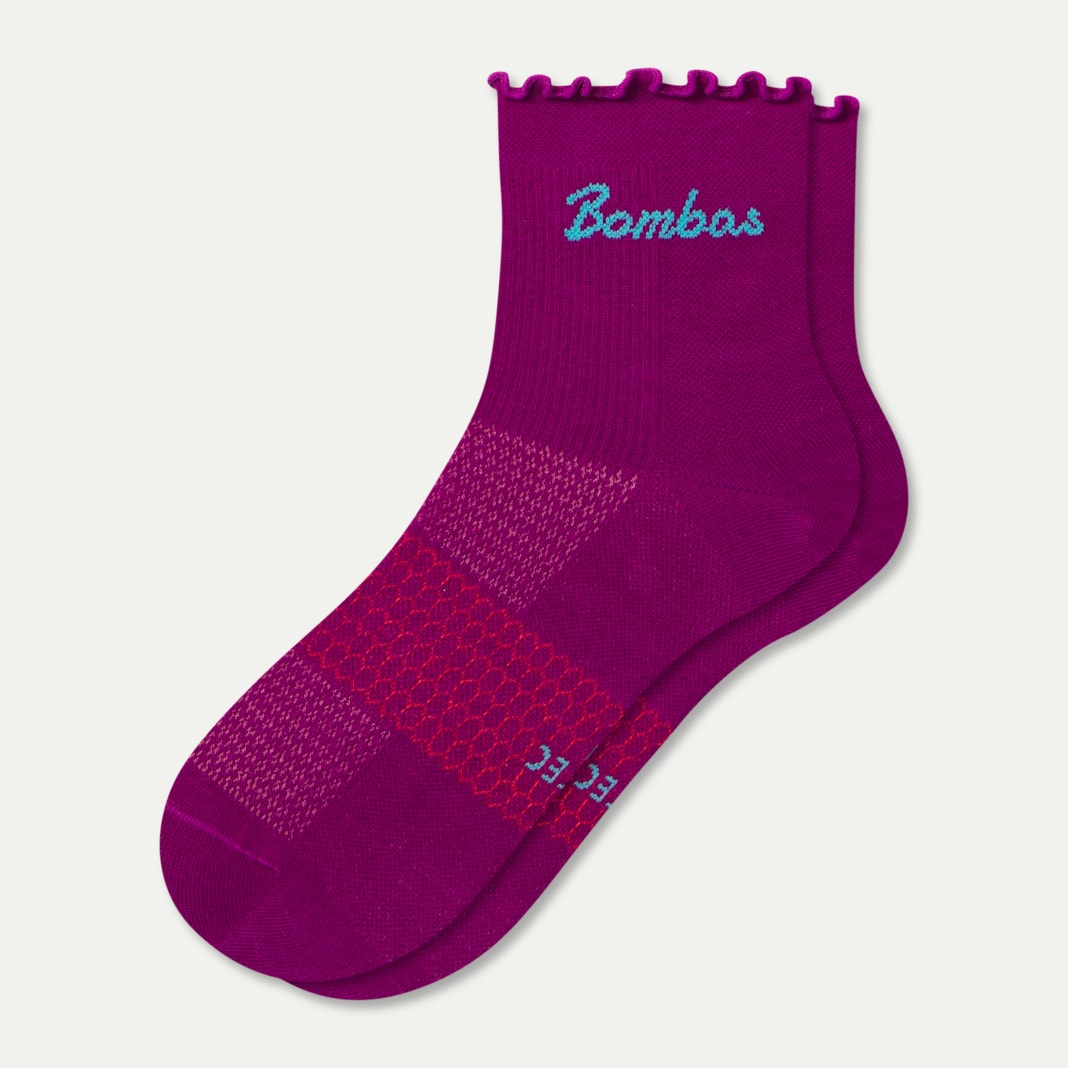 Women’s UltraLite Ruffle Sport Quarter Socks - Image 3