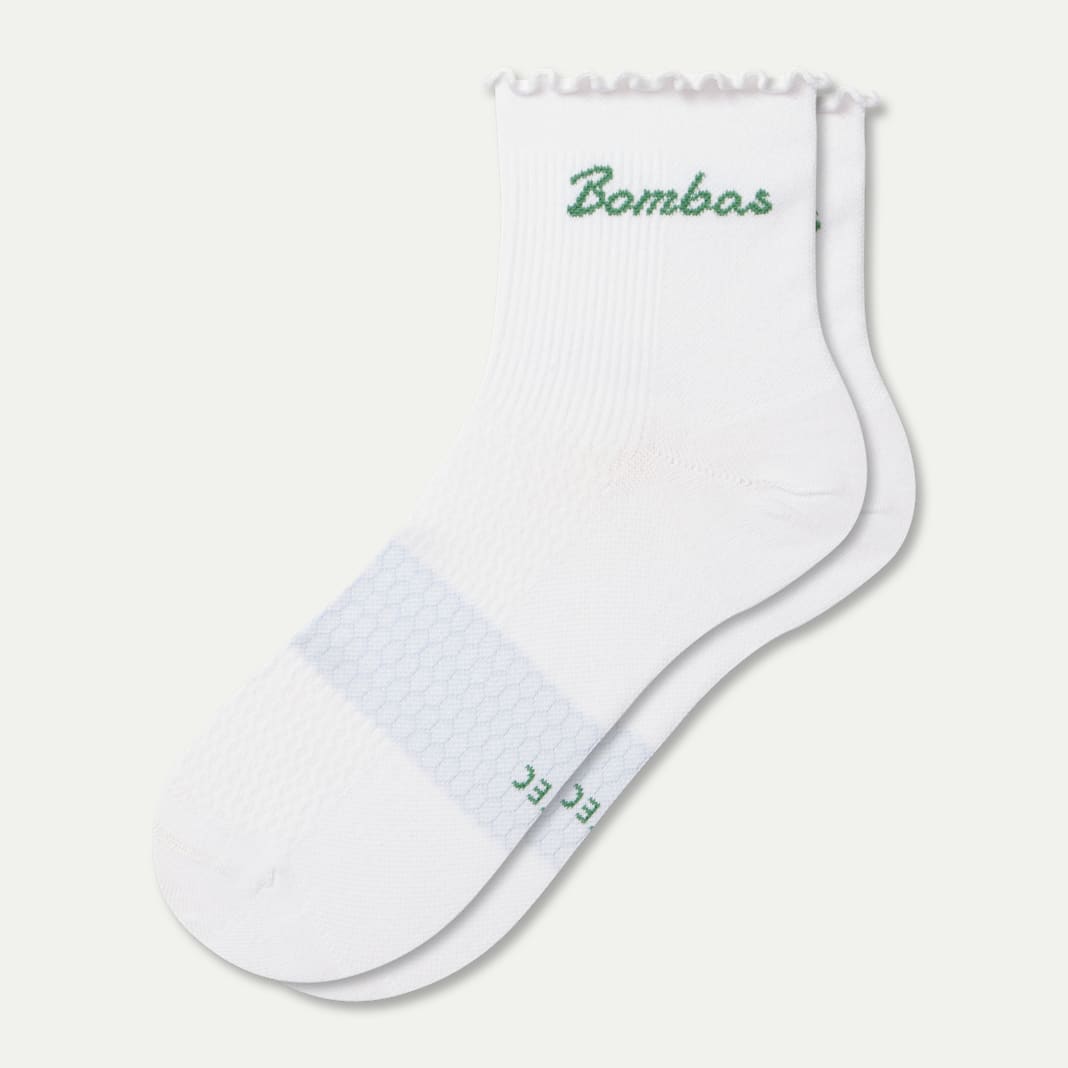 Women’s UltraLite Ruffle Sport Quarter Socks - Image 4