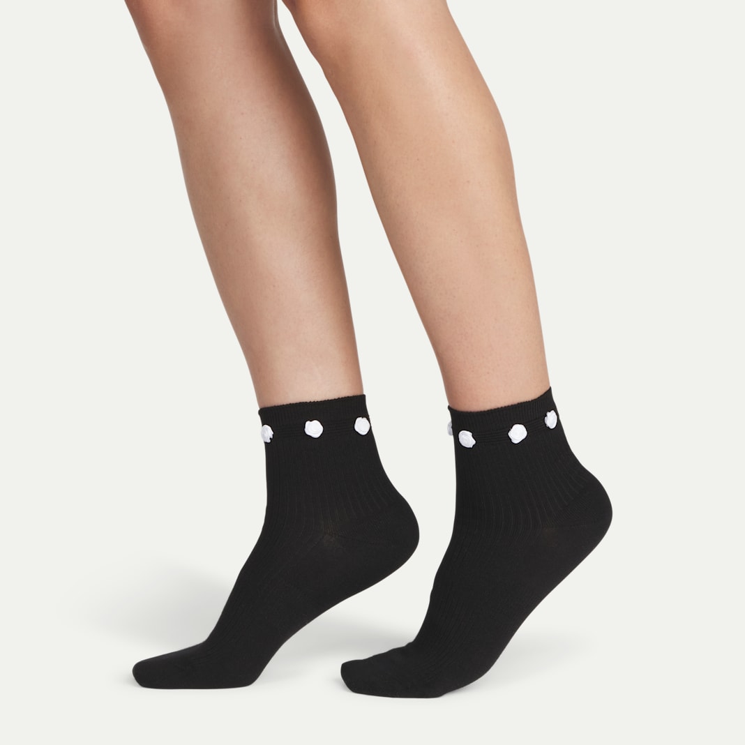 Women's Rosette True Rib Quarter Socks - Image 4