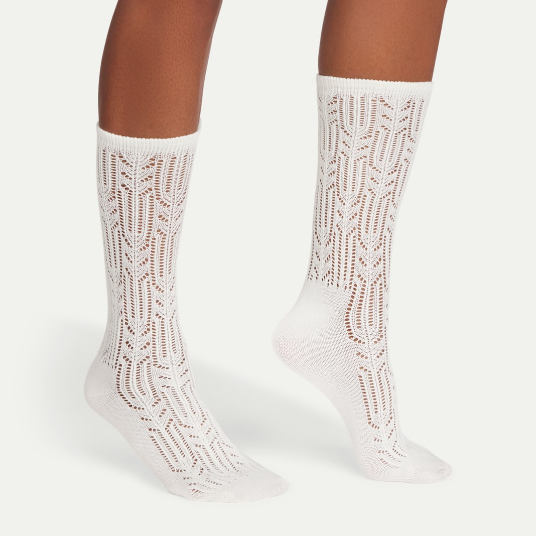 Women's Pointelle Calf Socks - Image 3