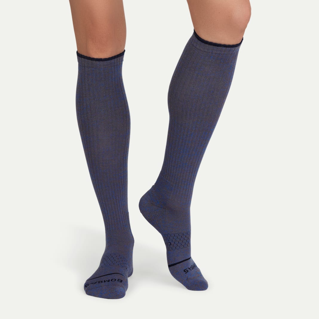 Women's Merino Wool Blend Everyday Compression Knee High Sock 6-Pack (15-20mmHg) - Image 3