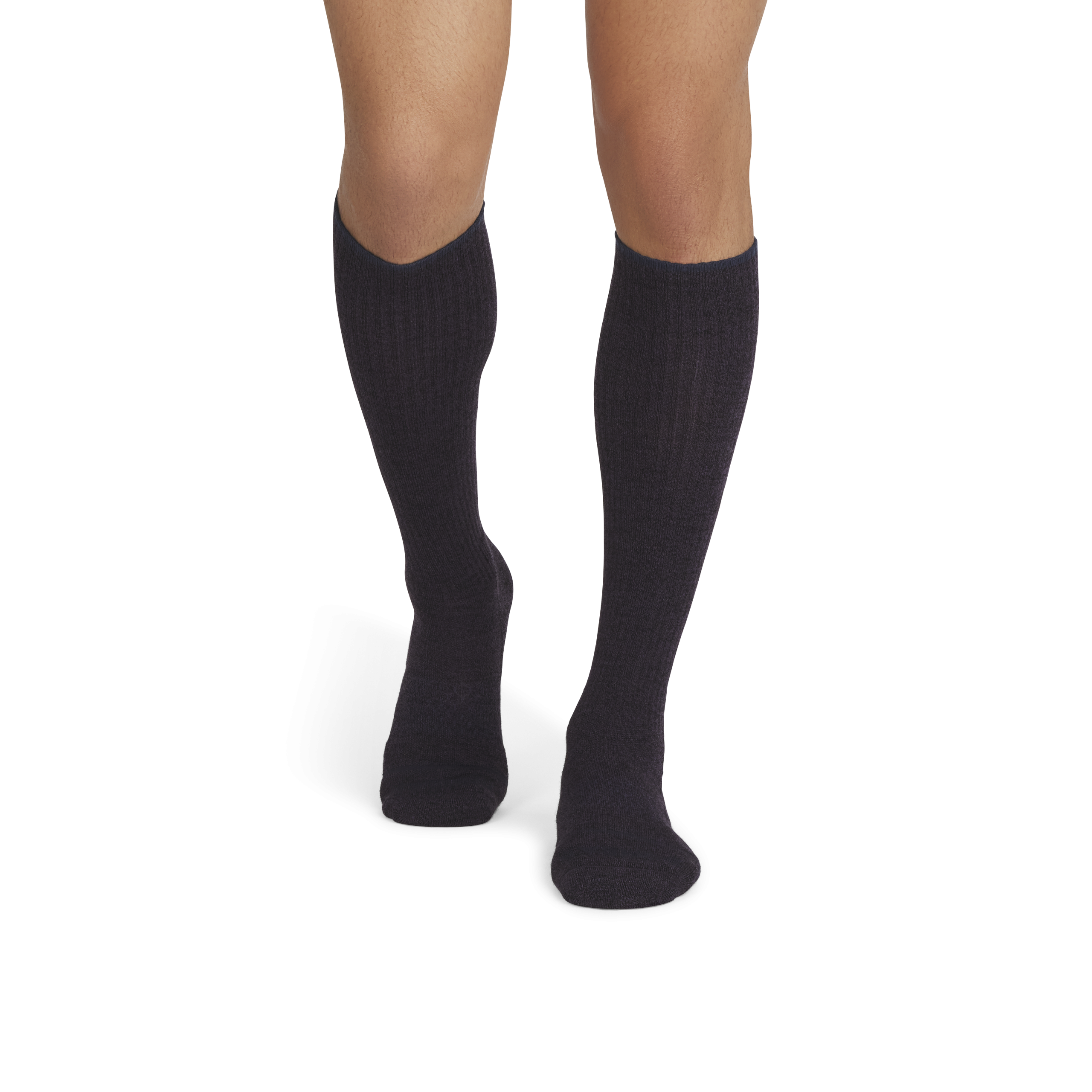 Men's Merino Wool Blend Everyday Compression Knee High Socks 3-Pack (15-20mmHg) - Image 3