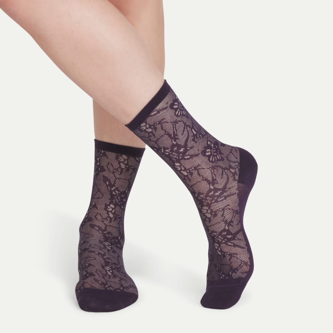 Women’s Floral Lace Half Calf Sock 3-Pack - Image 4