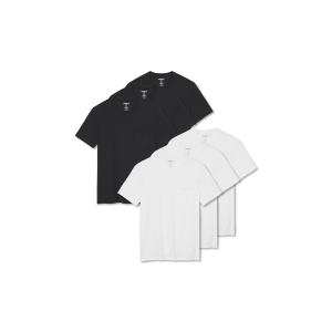 Men's Pima Cotton Pocket Crew Neck T-Shirt 6-Pack