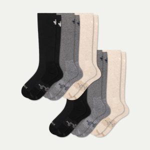 Women's Travel Compression Knee High Sock 6-Pack (15–20mmHg)