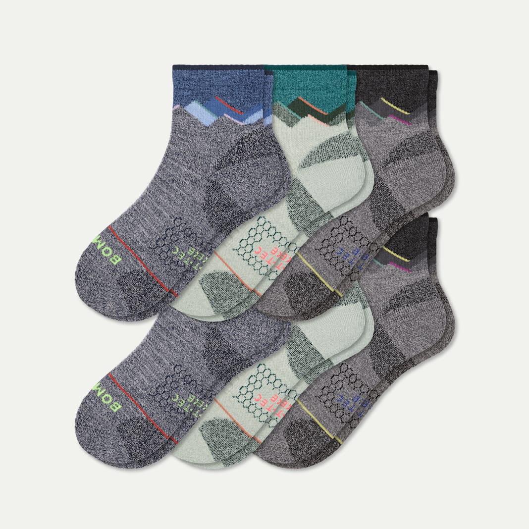 Women's Merino Wool Blend Hiking Quarter Sock 6-Pack - Image 6