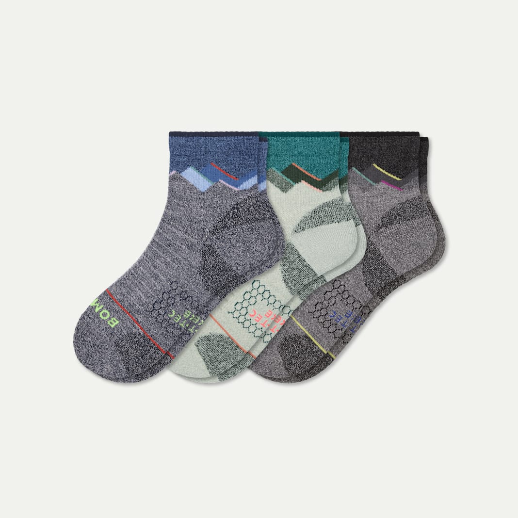 Women's Merino Wool Blend Hiking Quarter Sock 3-Pack - Image 6