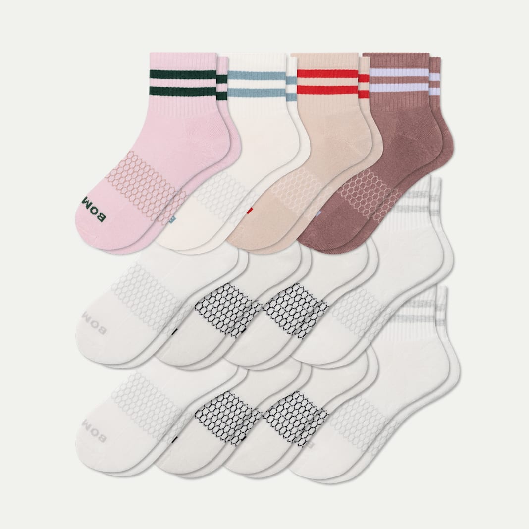 Women's Vintage Stripes Quarter Sock 12-Pack