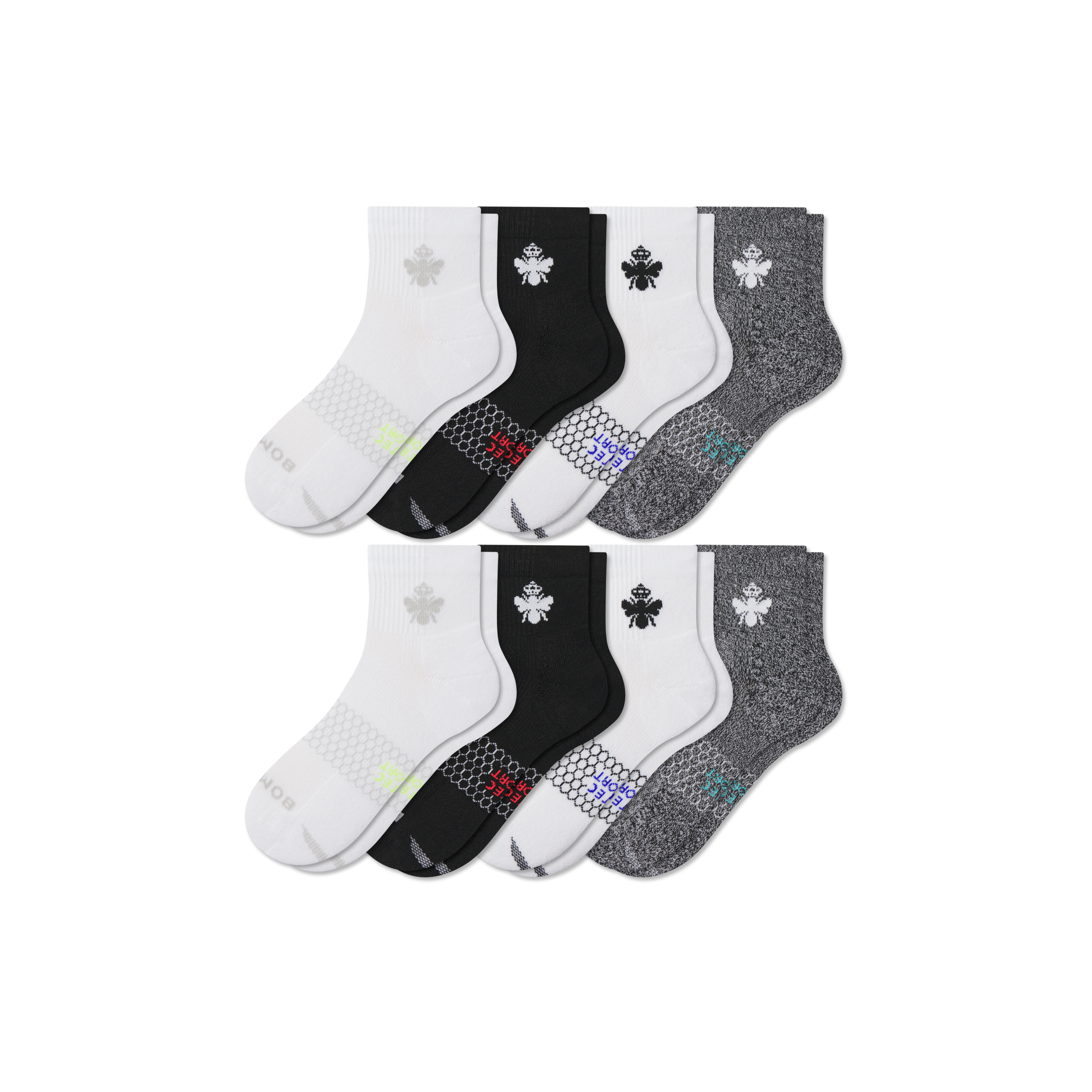 Men's All Sport Quarter Sock 8-Pack - Image 4