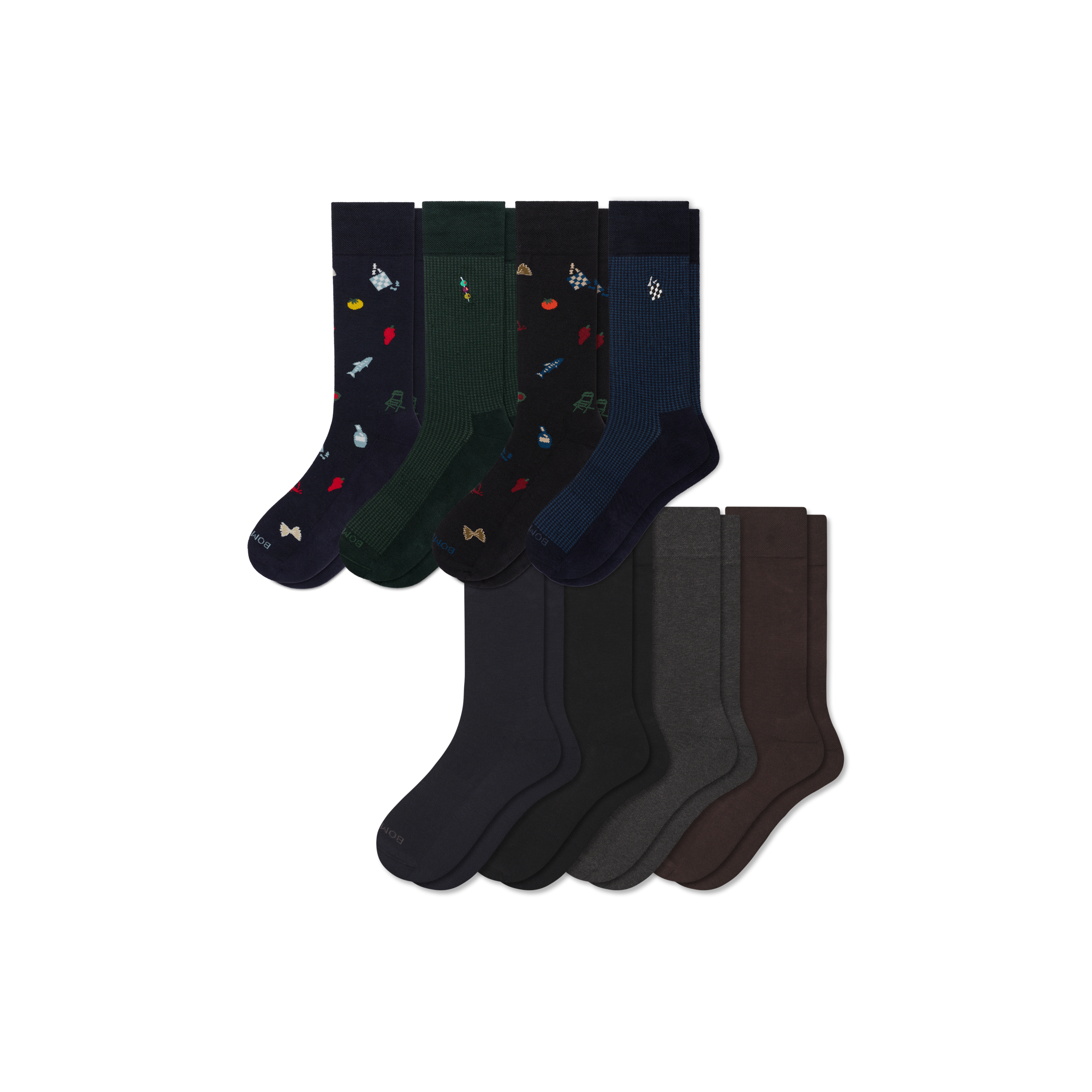 Men's Dress Calf Sock 8-Pack