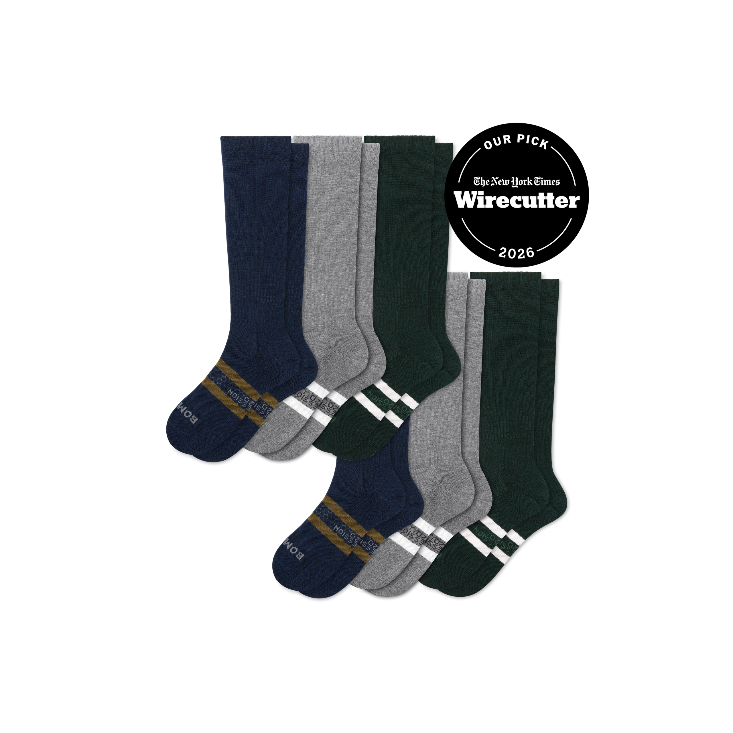 Men's Everyday Compression Knee High Sock 6-Pack (15-20mmHg)