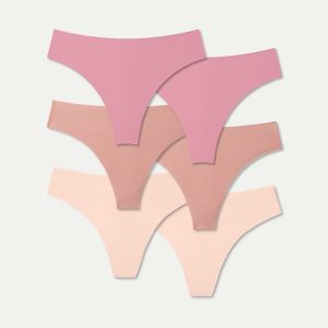 Women's No Show Thong 6-Pack