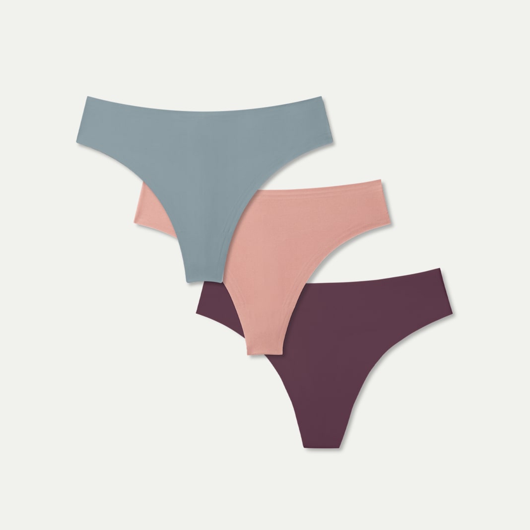 Women's No Show Thong 3-Pack
