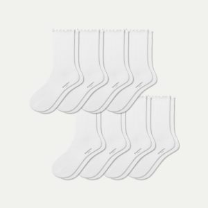 Women's Ruffle Rib Half Calf Sock 8-Pack